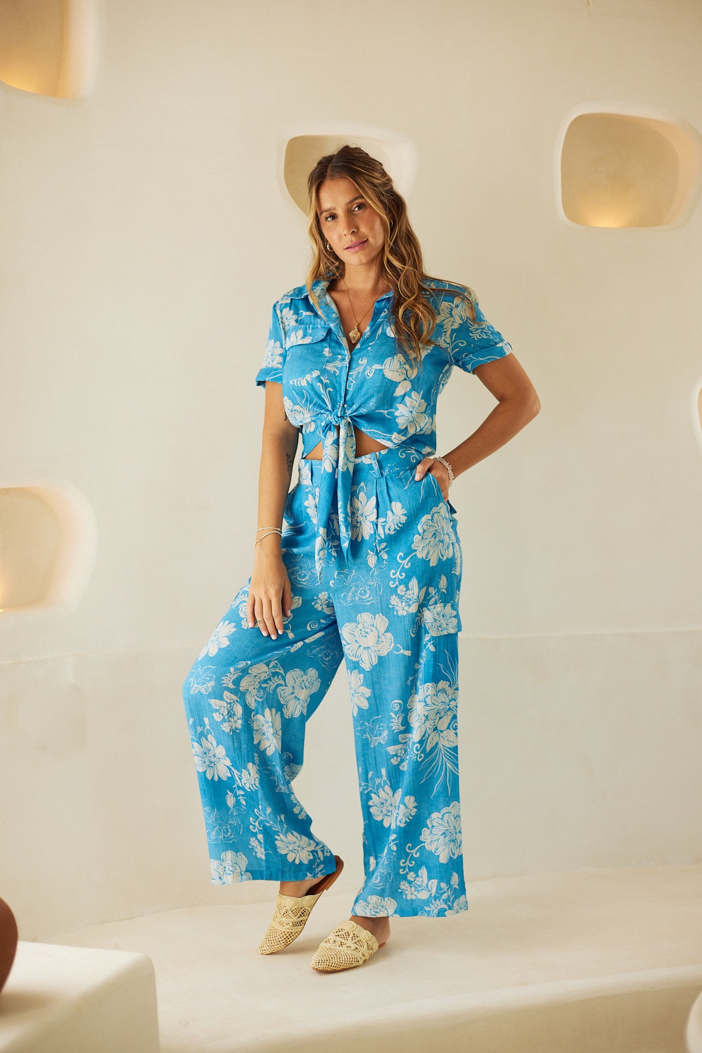 Blue Garden Pants