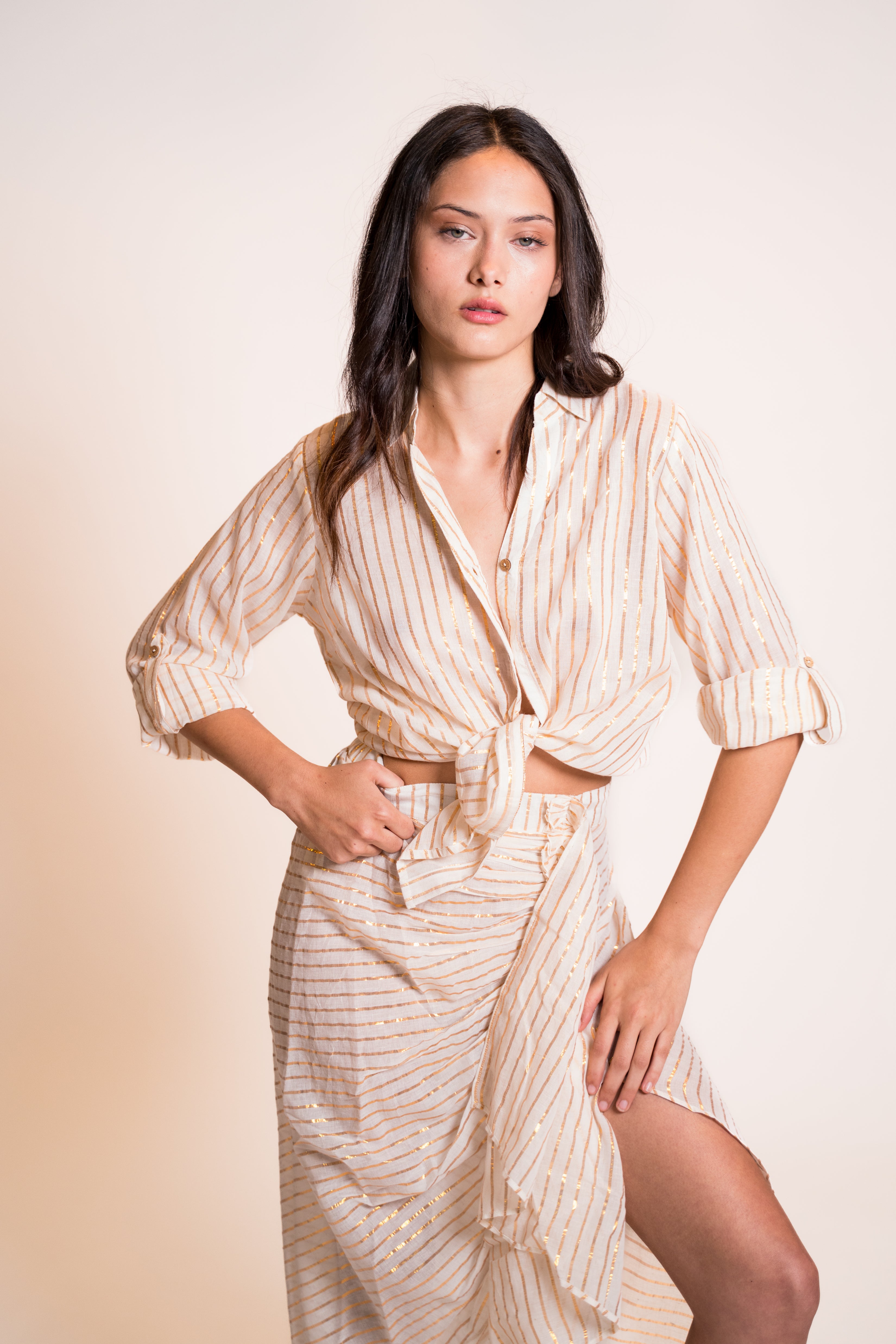 Brillare Midi Skirt (White)