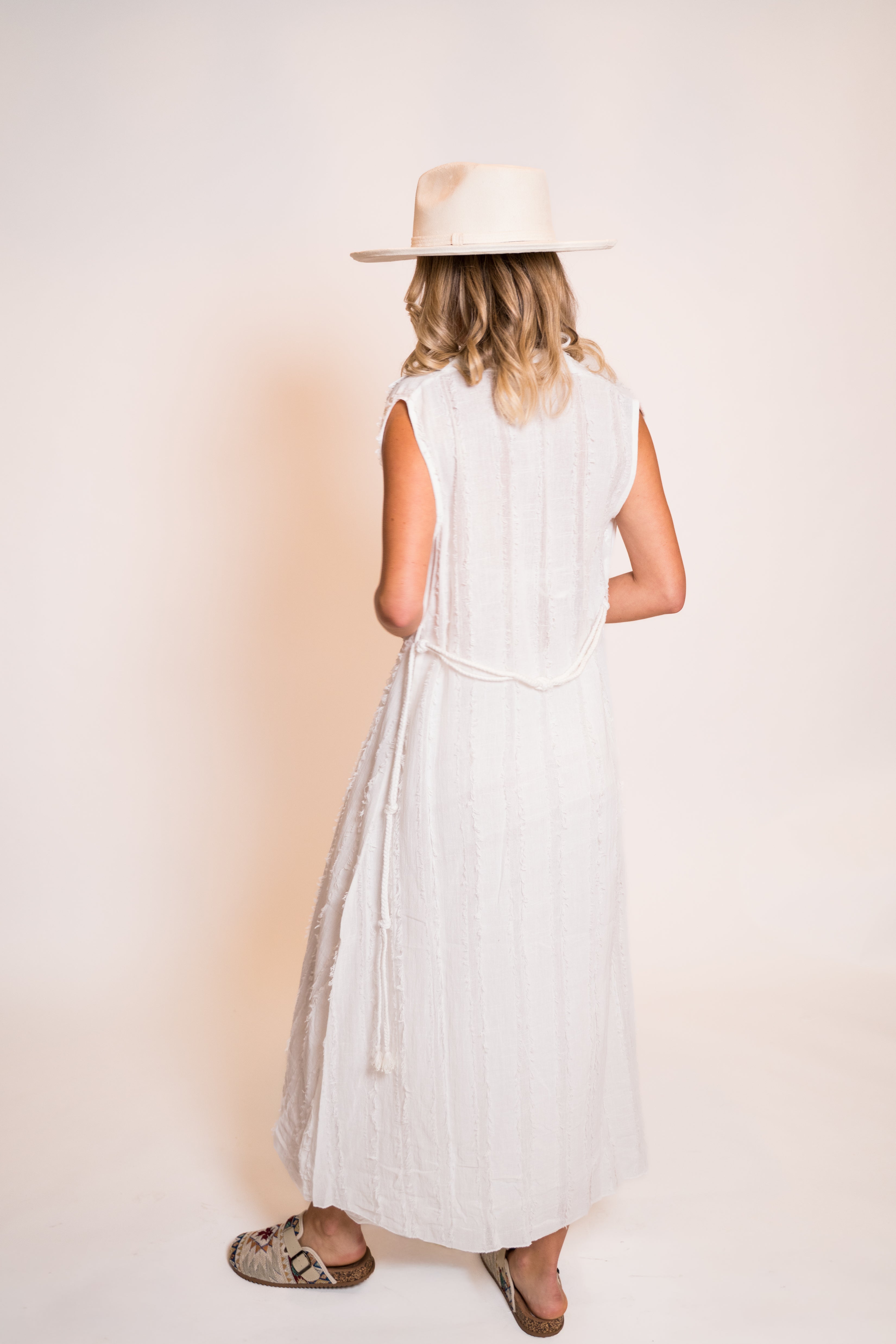 Canvas Sleeveless Duster