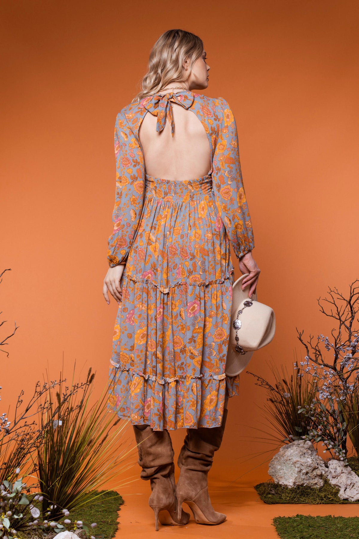 Butterfly Goddess Midi Dress
