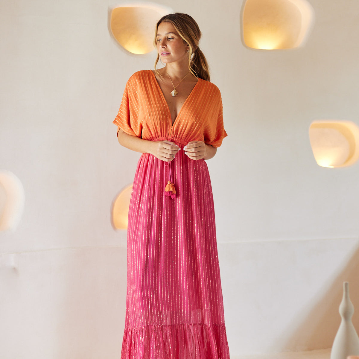 Sunset Blush Maxi Dress