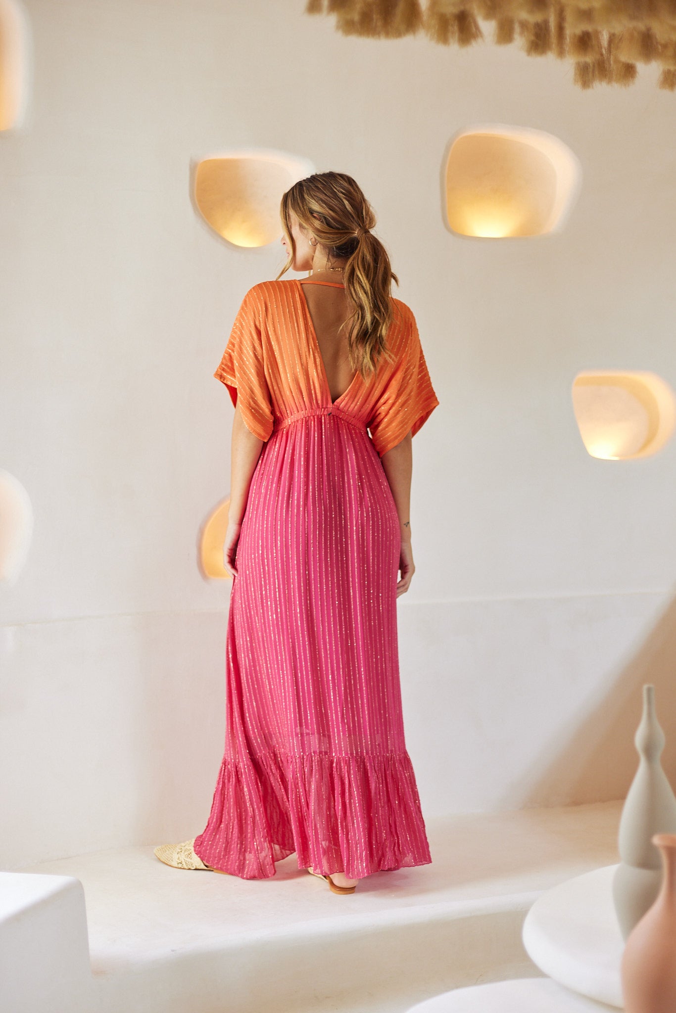 Sunset Blush Maxi Dress S Sunset Blush Maxi Dress S