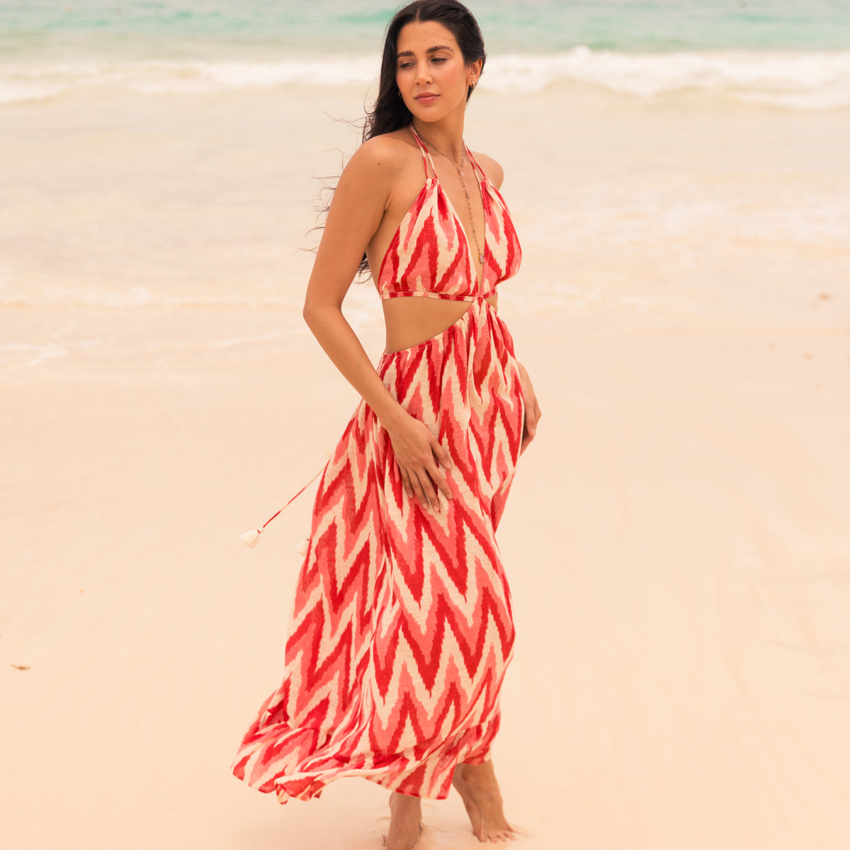 red summer sunrise maxi dress Red Sun Maxi Dress