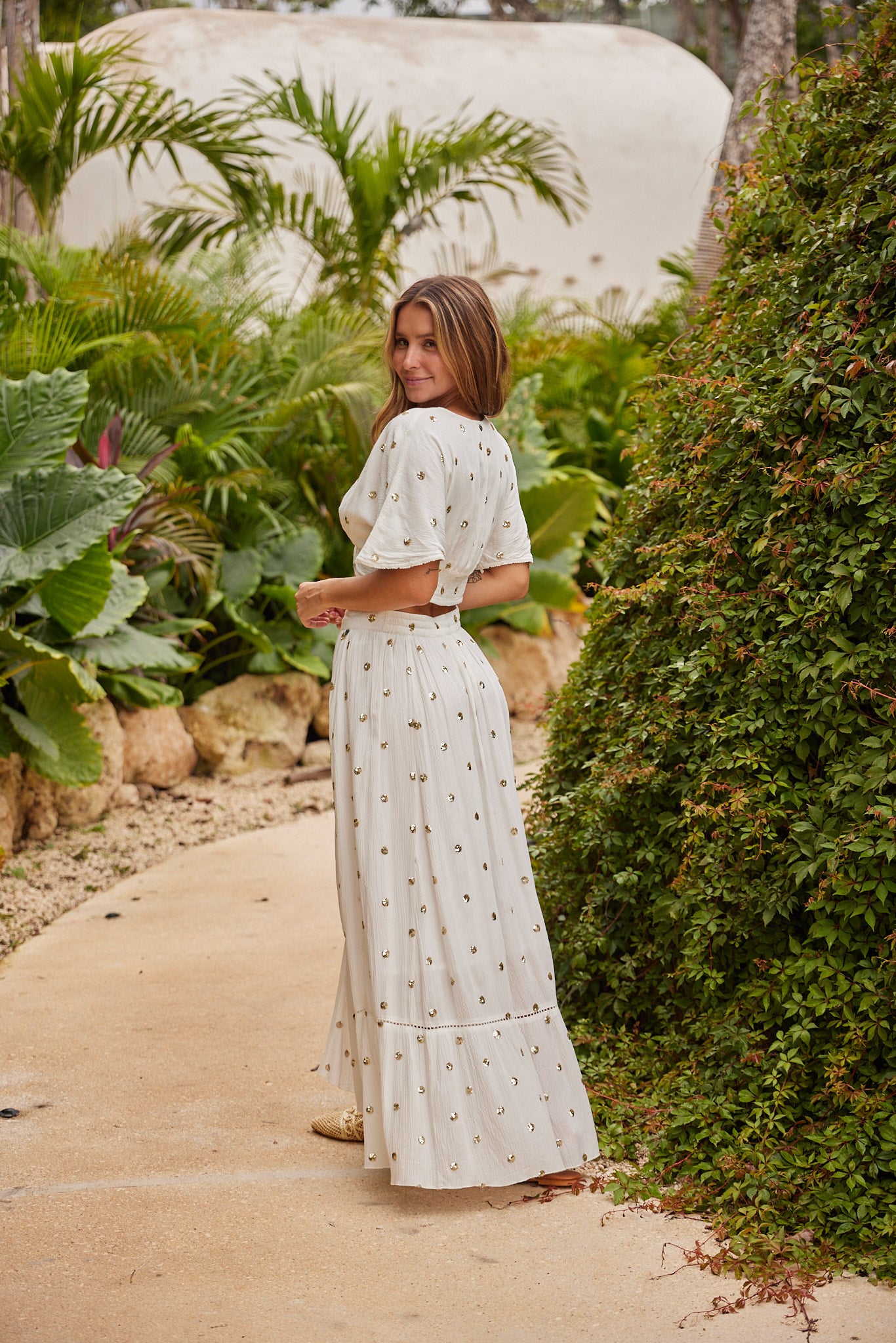Sunshine Dot Maxi Skirt