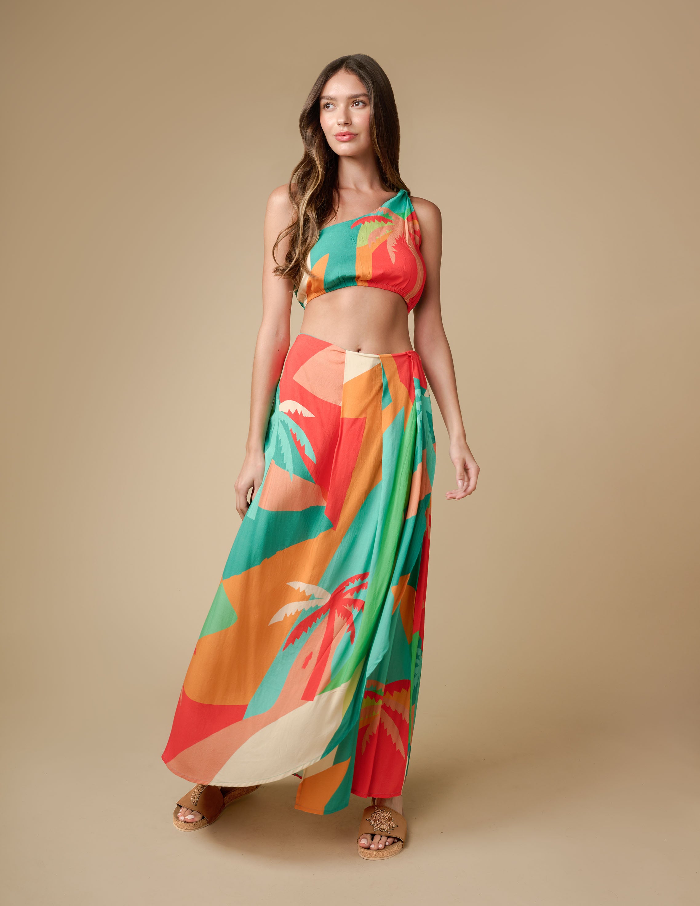 Crop top and discount long skirt 60