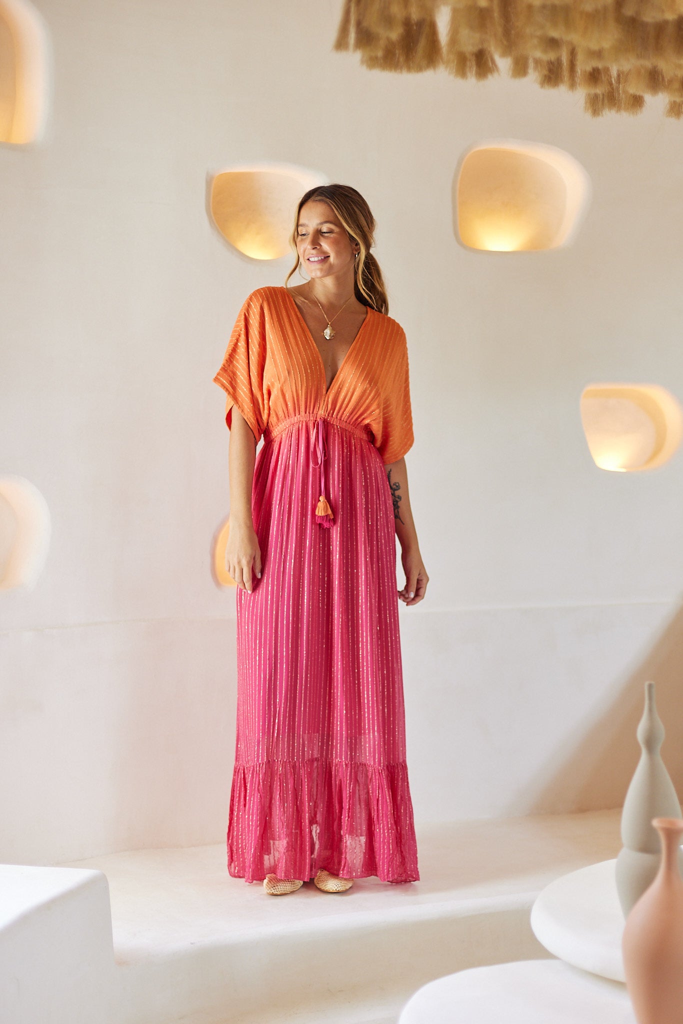 Sunset Blush Maxi Dress S Sunset Blush Maxi Dress S