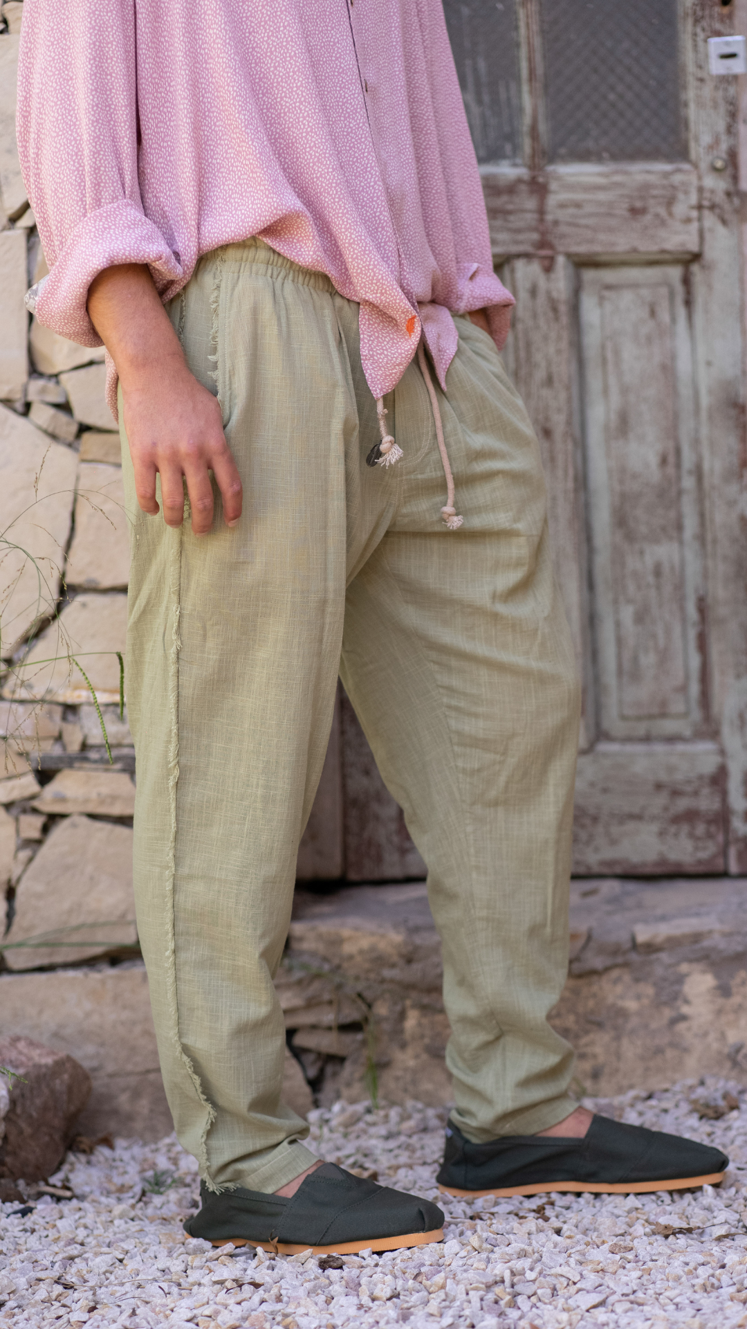 パンツ goa fringed pockets linen cargo pants Tribu Goa Long Pant