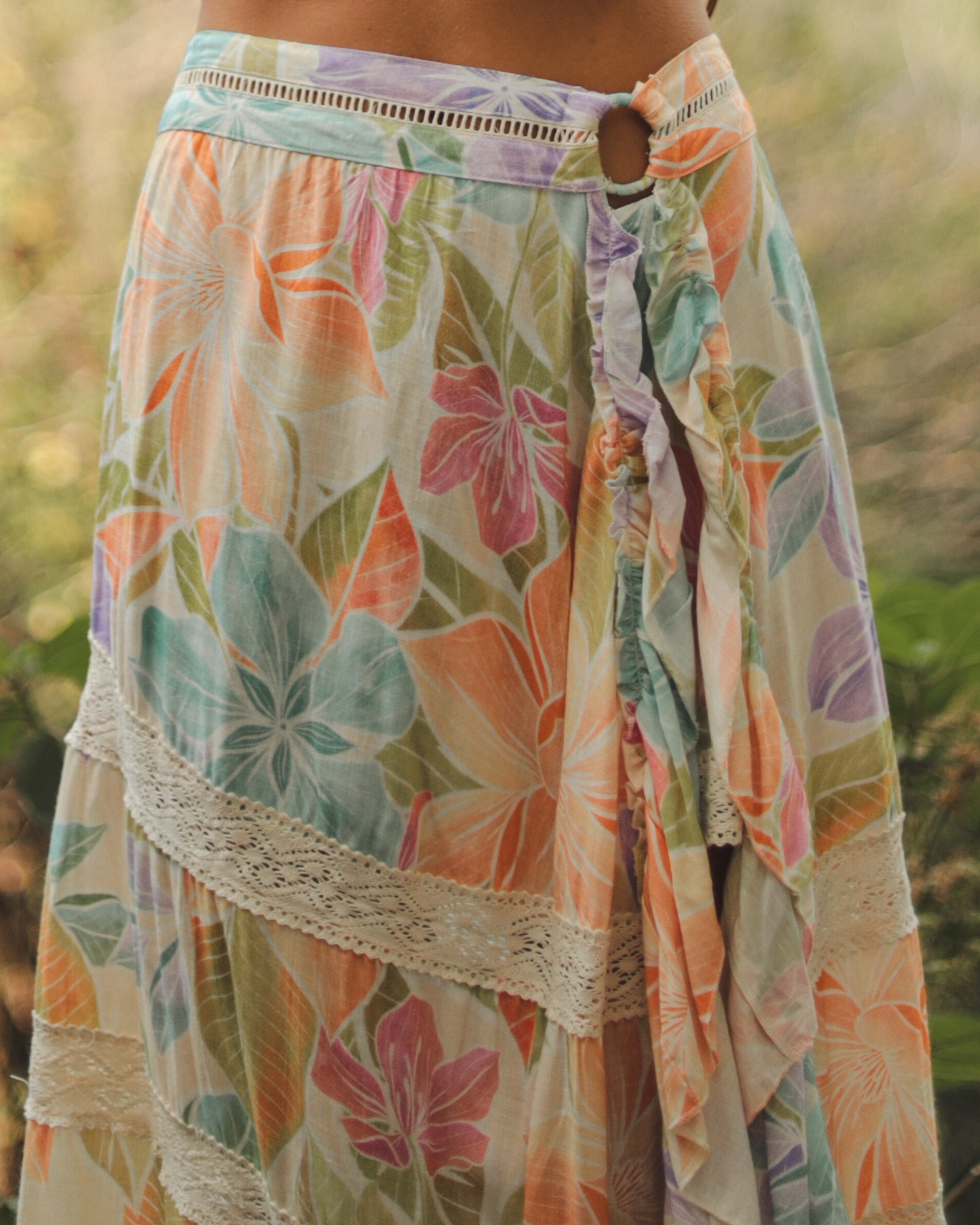 Glowing Bloom Maxi Skirt