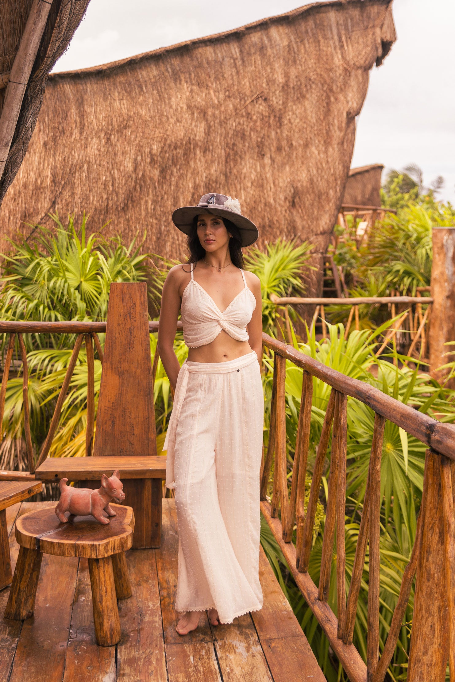 Solid Gold Top - White Crop Top