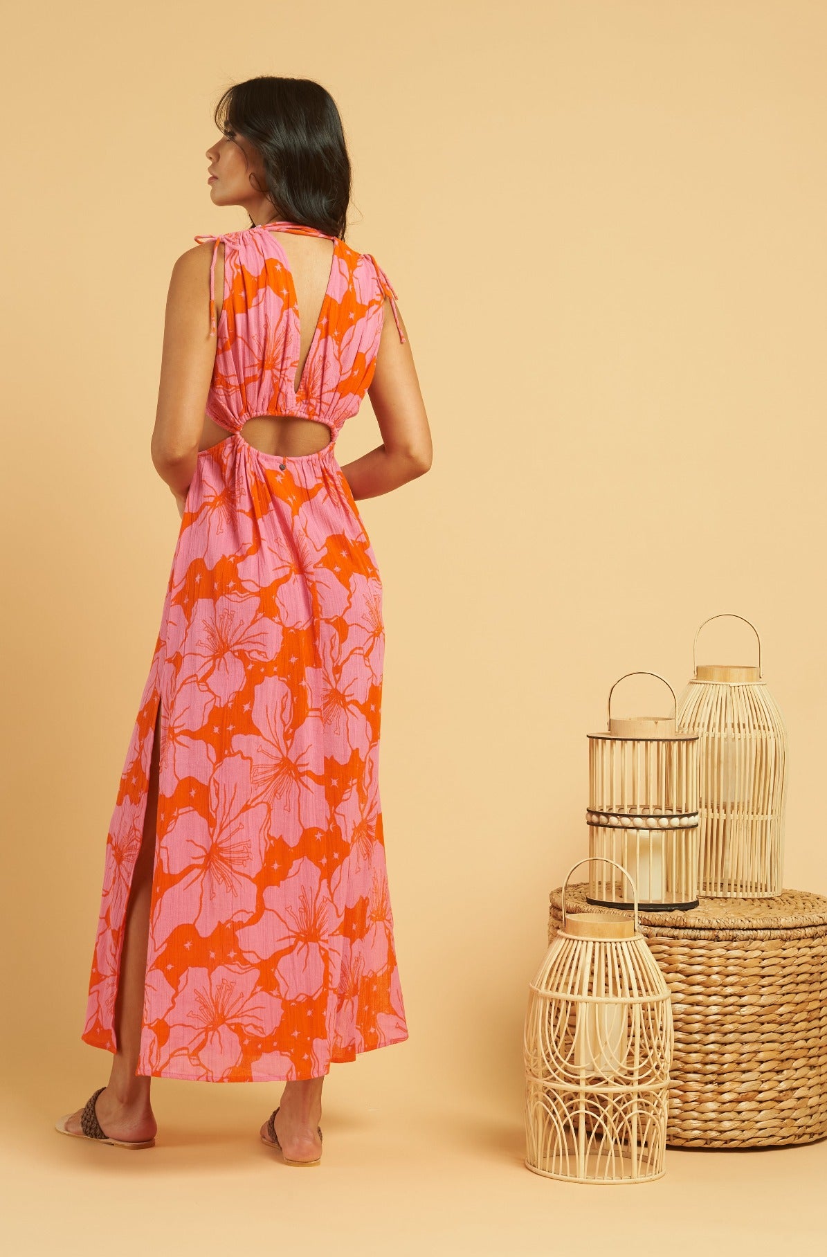 knee length dresses for ladies Aloha Maxi Dress, bohemian dress, boho dress, multicolor