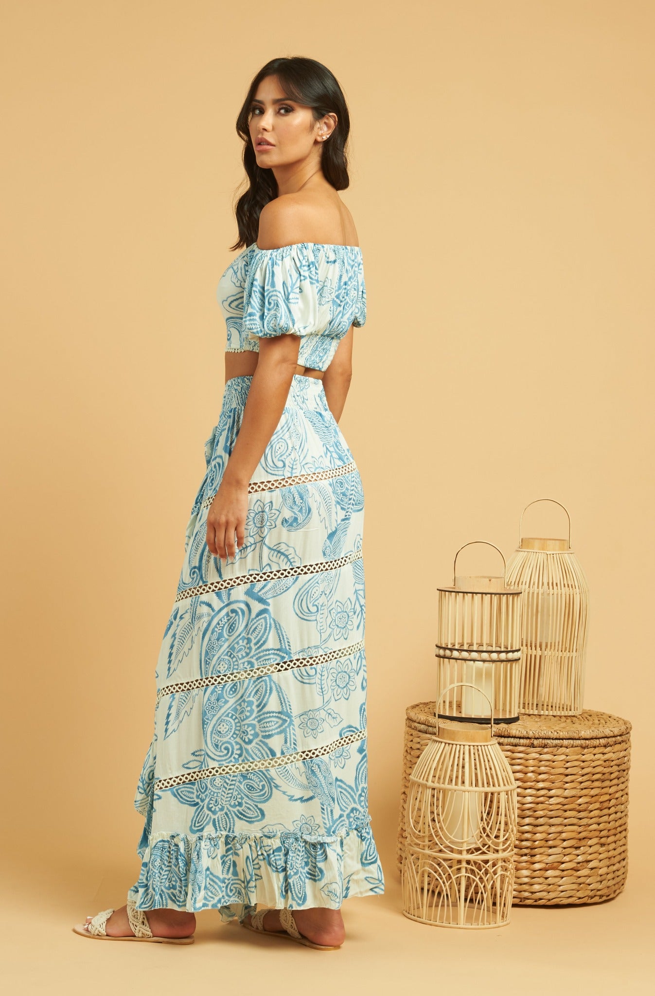 fitted lace wedding dress KERALA COTTON DRESS – The Tangerine Road main image 0