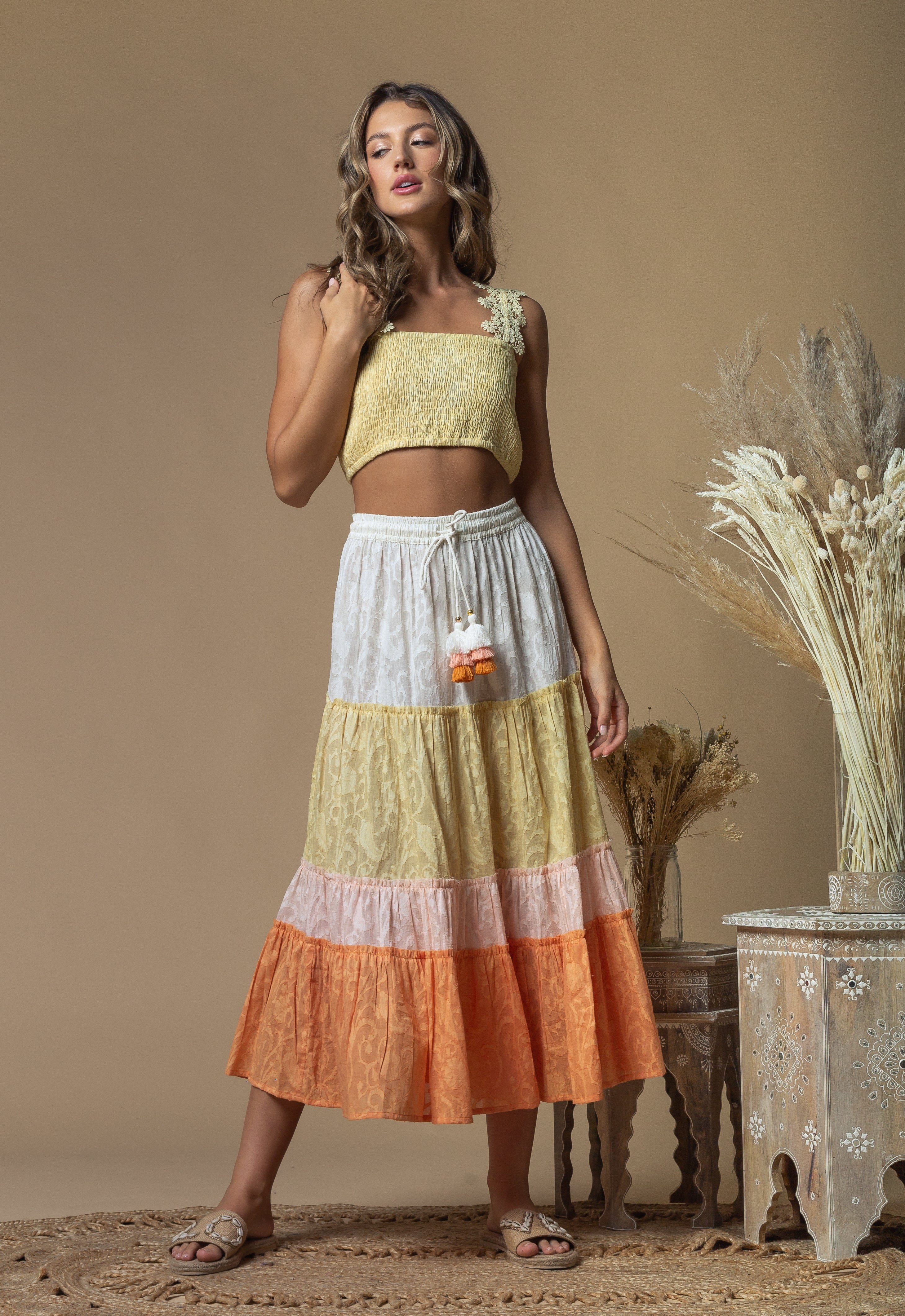 Issa Sunset Maxi Skirt