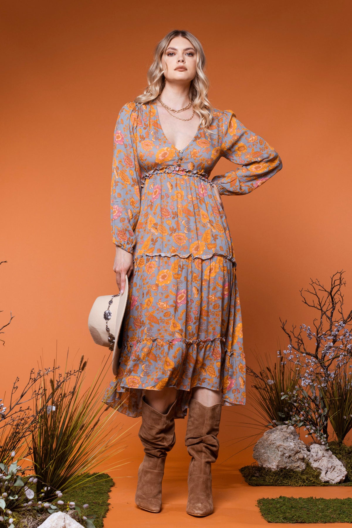 Butterfly Goddess Midi Dress
